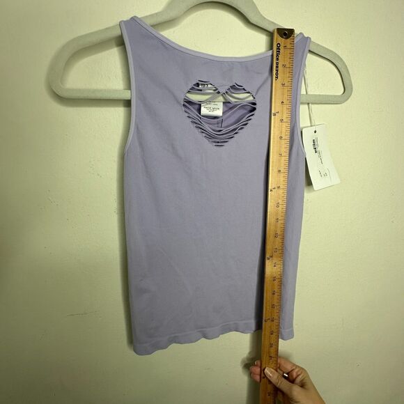 NWT cute Maisie Wilen The Webster Faved Lilac Heart Shape Cutout Boat Neck Top 2 - Picture 11 of 12